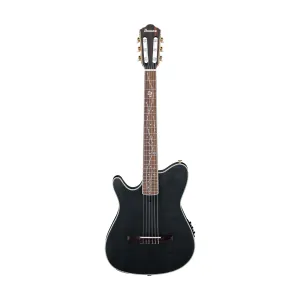 Ibanez TOD10NL-TKF Left-Handed Tim Henson Signature Nylon String Guitar, Transparent Black Flat