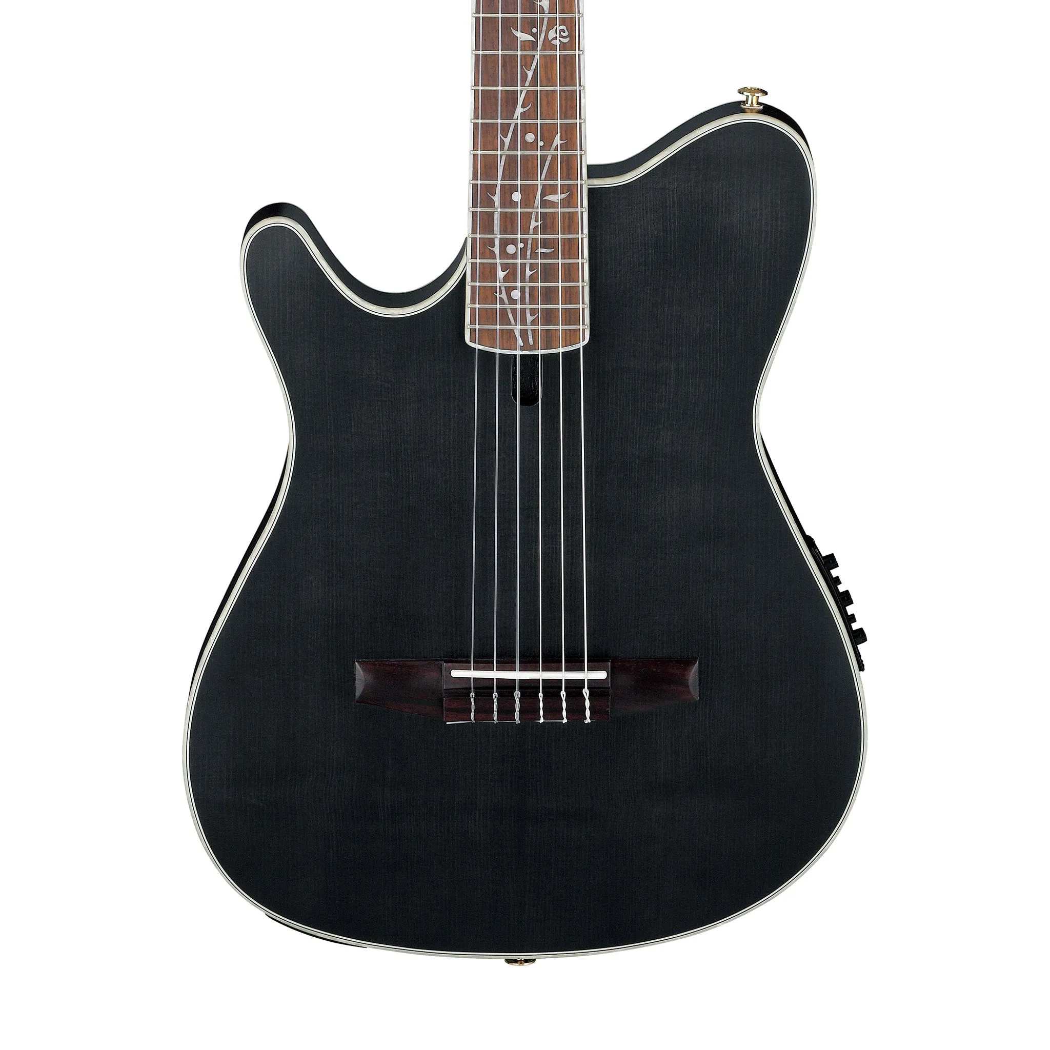 Ibanez TOD10NL-TKF Left-Handed Tim Henson Signature Nylon String Guitar, Transparent Black Flat