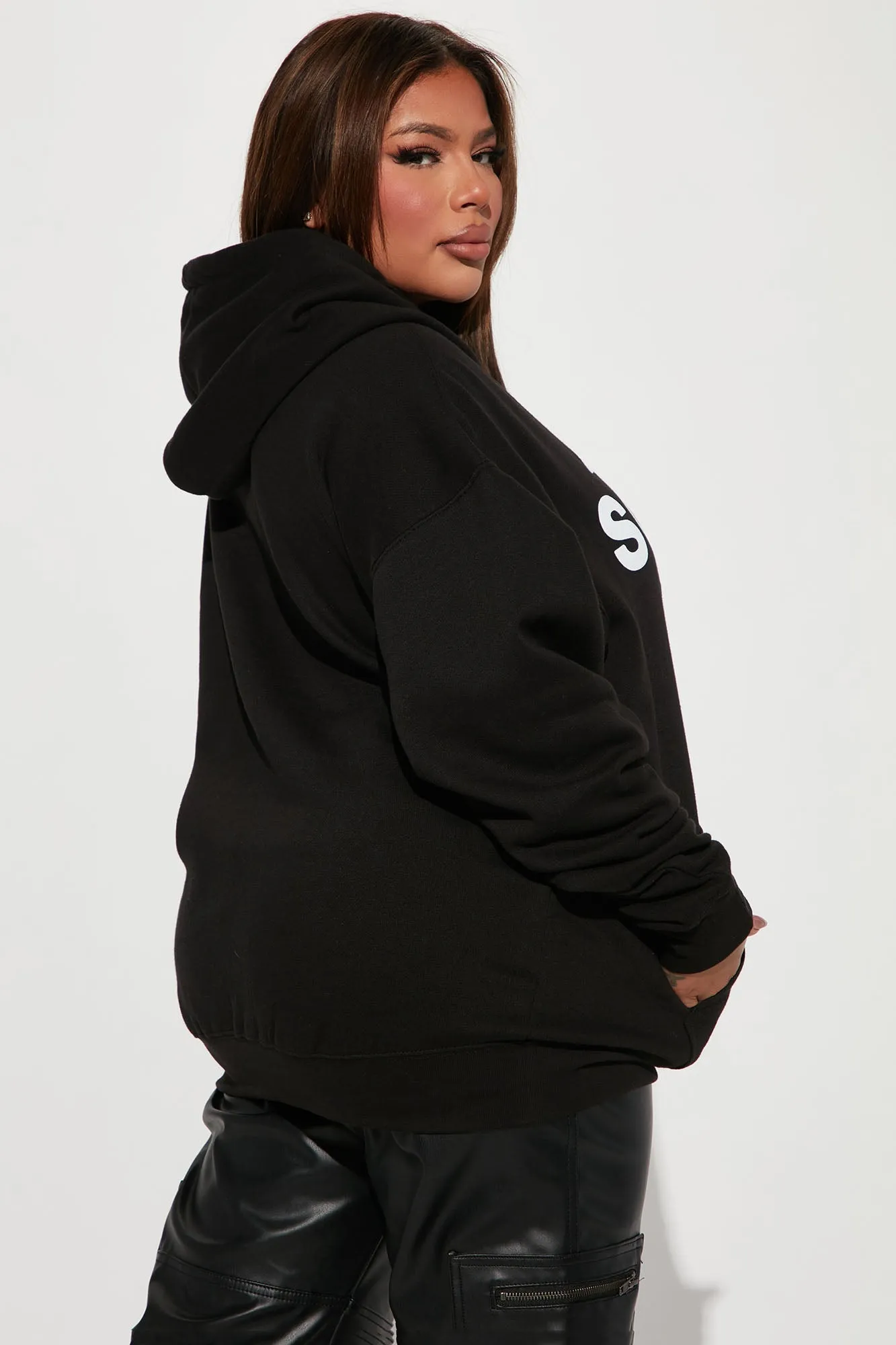 I'm Not Social Oversized Hoodie - Black
