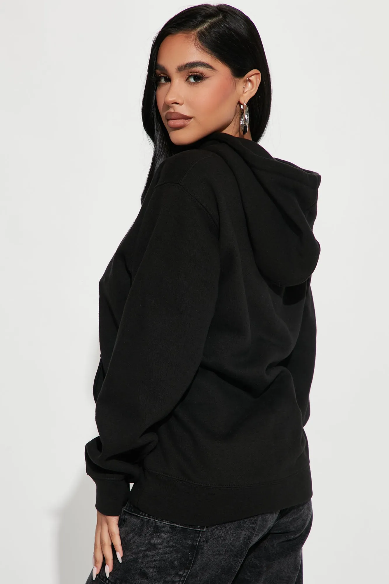 I'm Not Social Oversized Hoodie - Black
