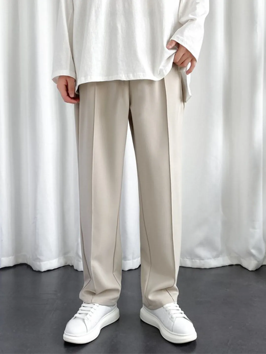 Imported Oversized Joggers - Beige