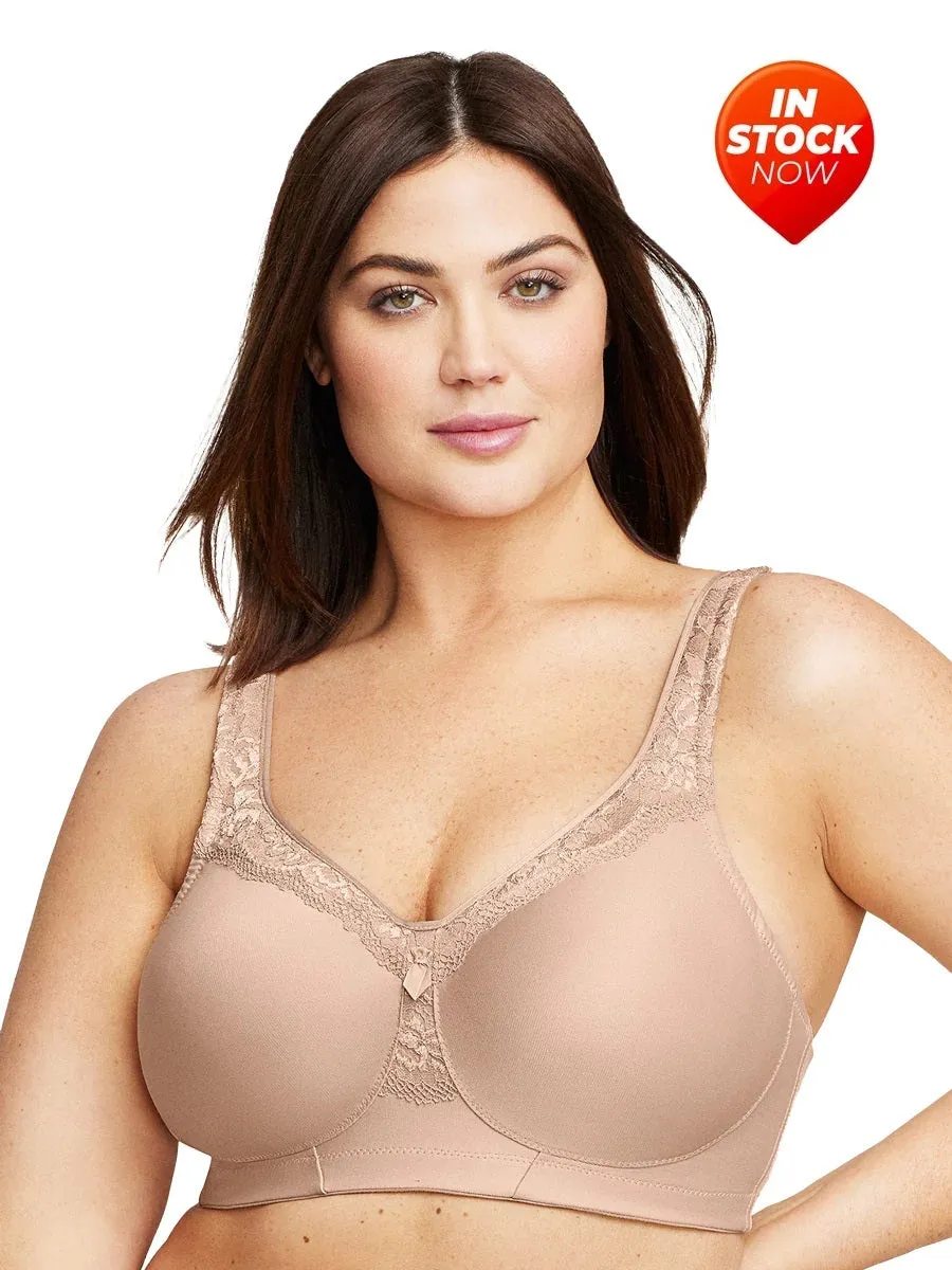 In Stock Glamorise Bra 1007 - MagicLift Seamless Everyday Bra - Cafe