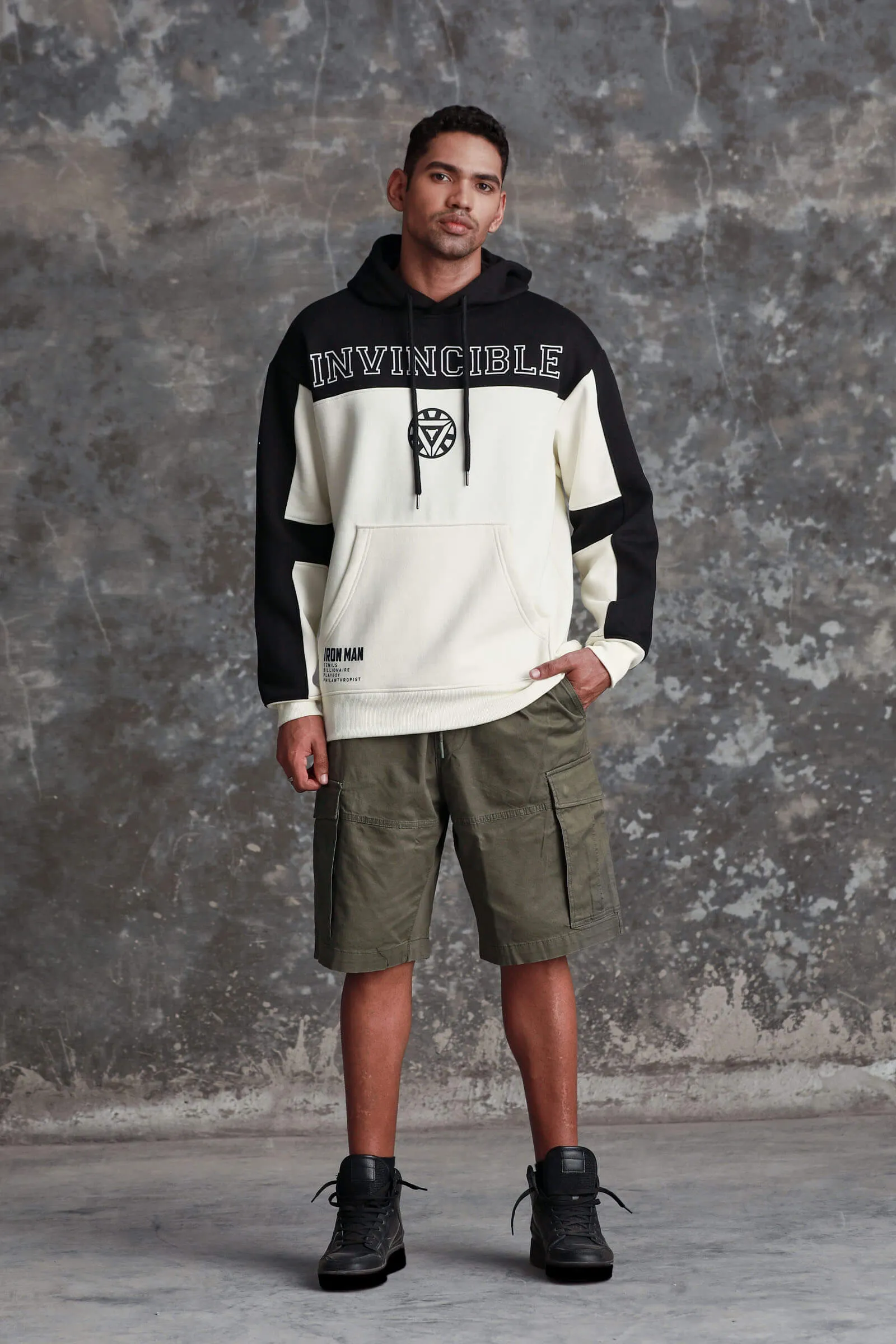 Iron Man Oversized Heavyweight Hoodie(Fleece)