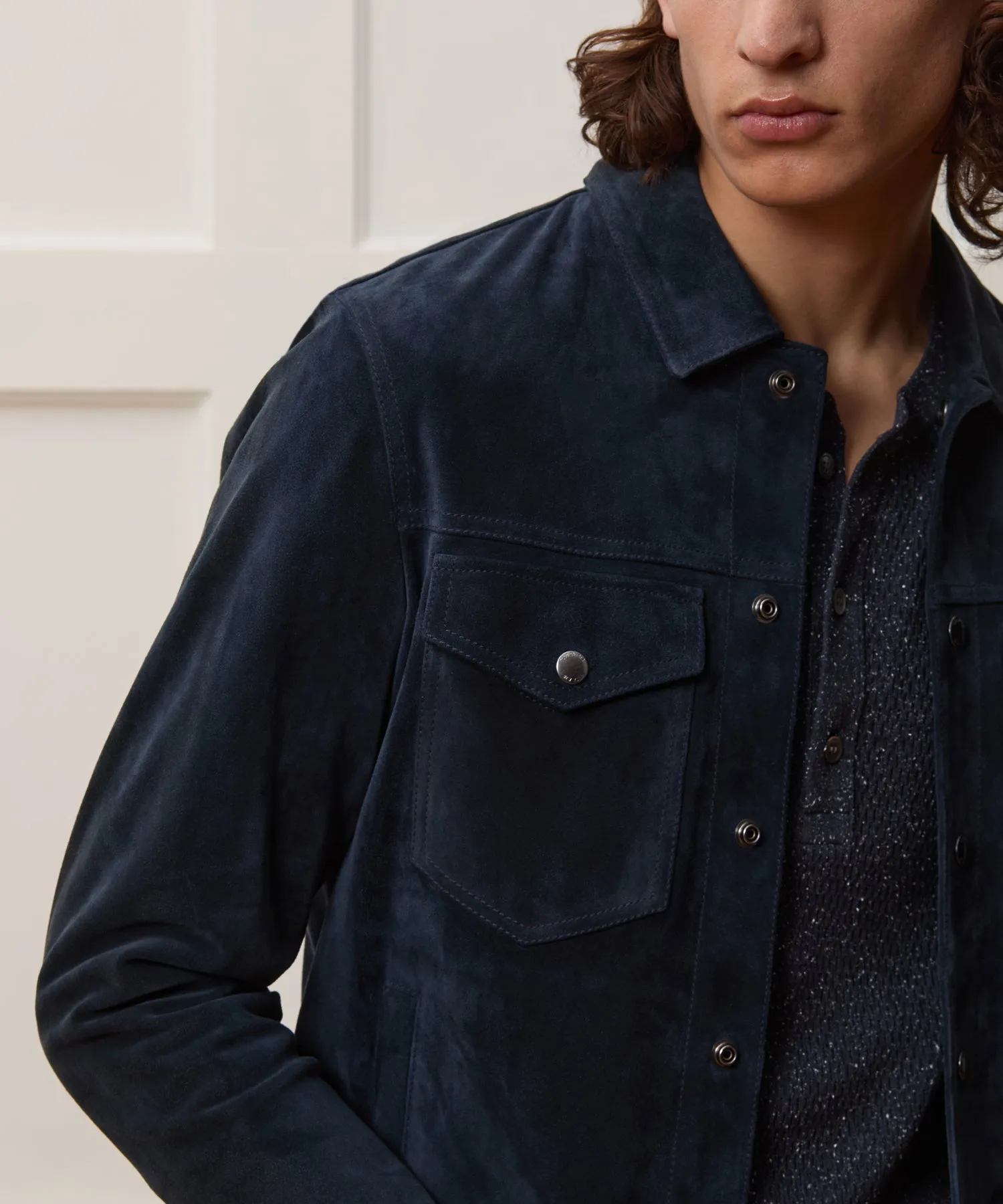 Italian Suede Snap Dylan Jacket