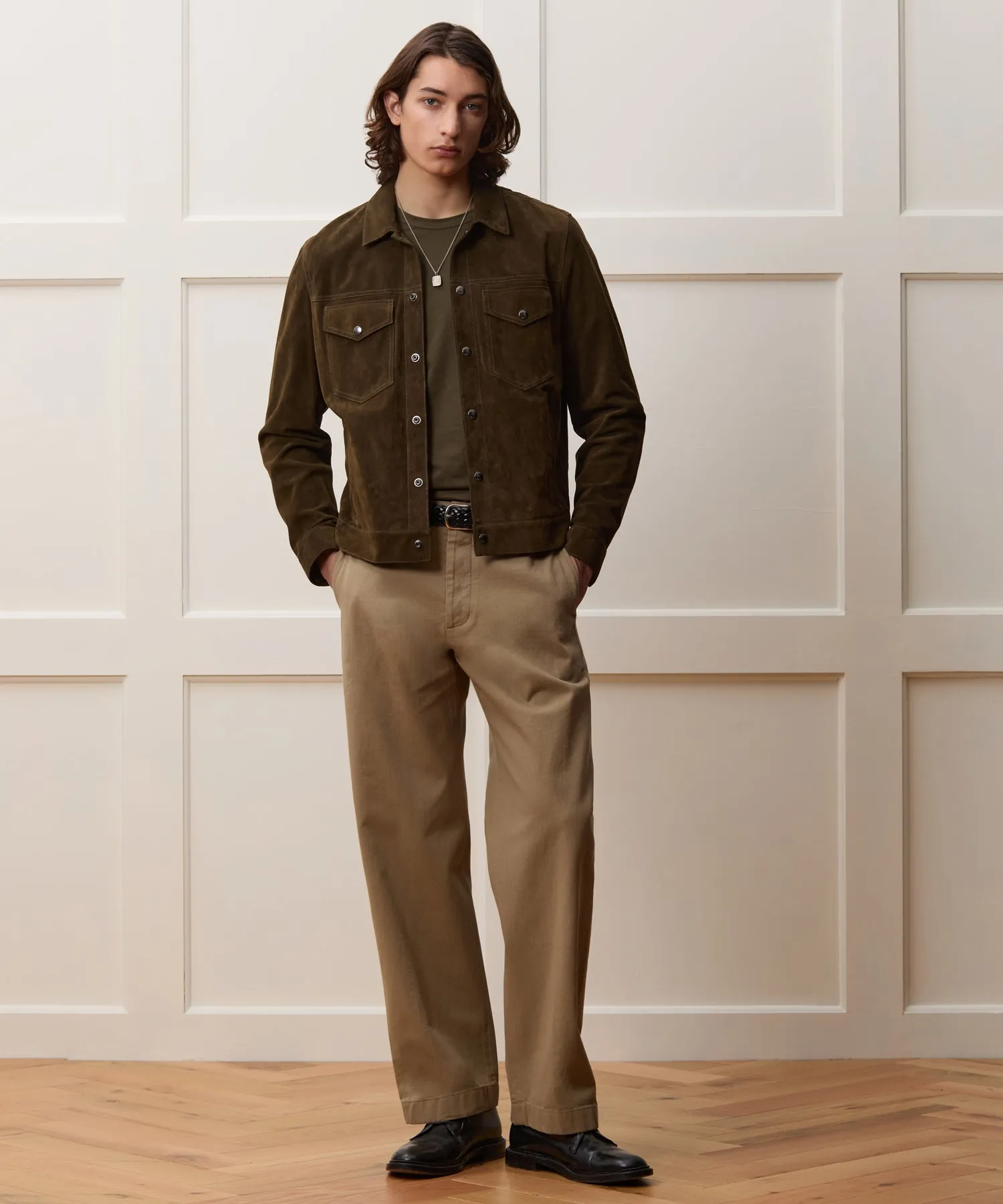 Italian Suede Snap Dylan Jacket
