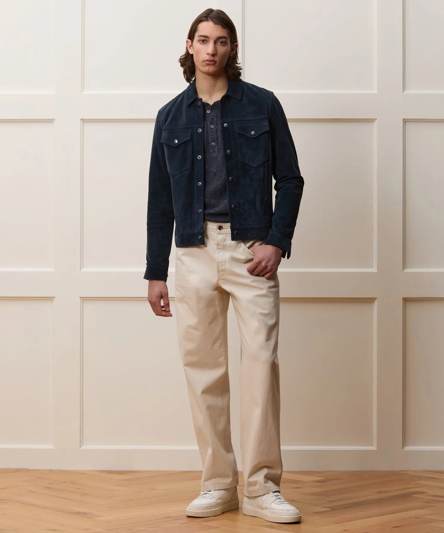 Italian Suede Snap Dylan Jacket