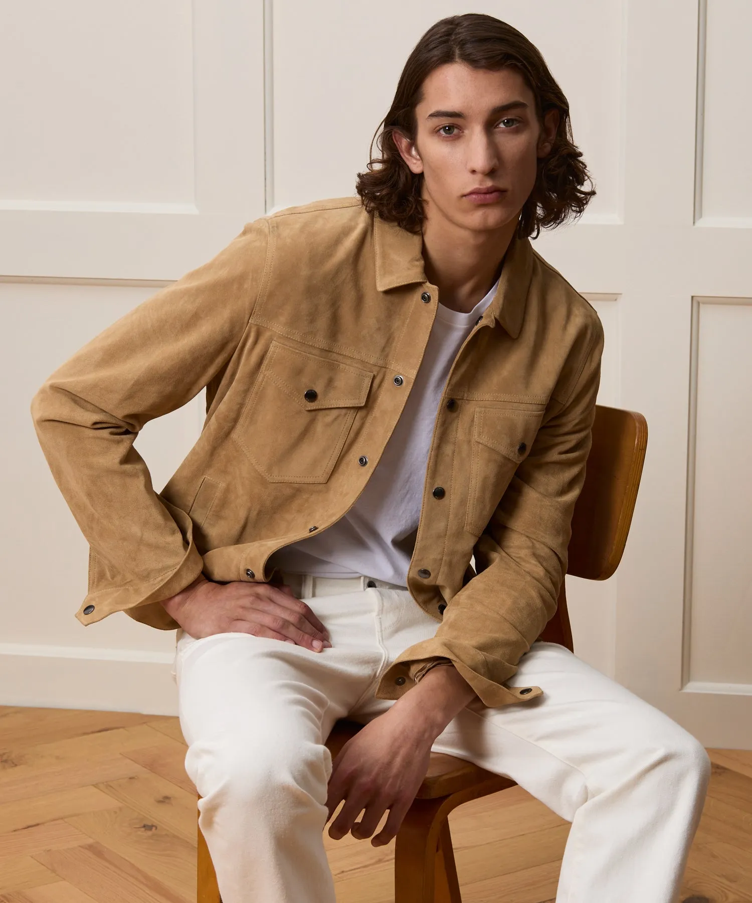 Italian Suede Snap Dylan Jacket