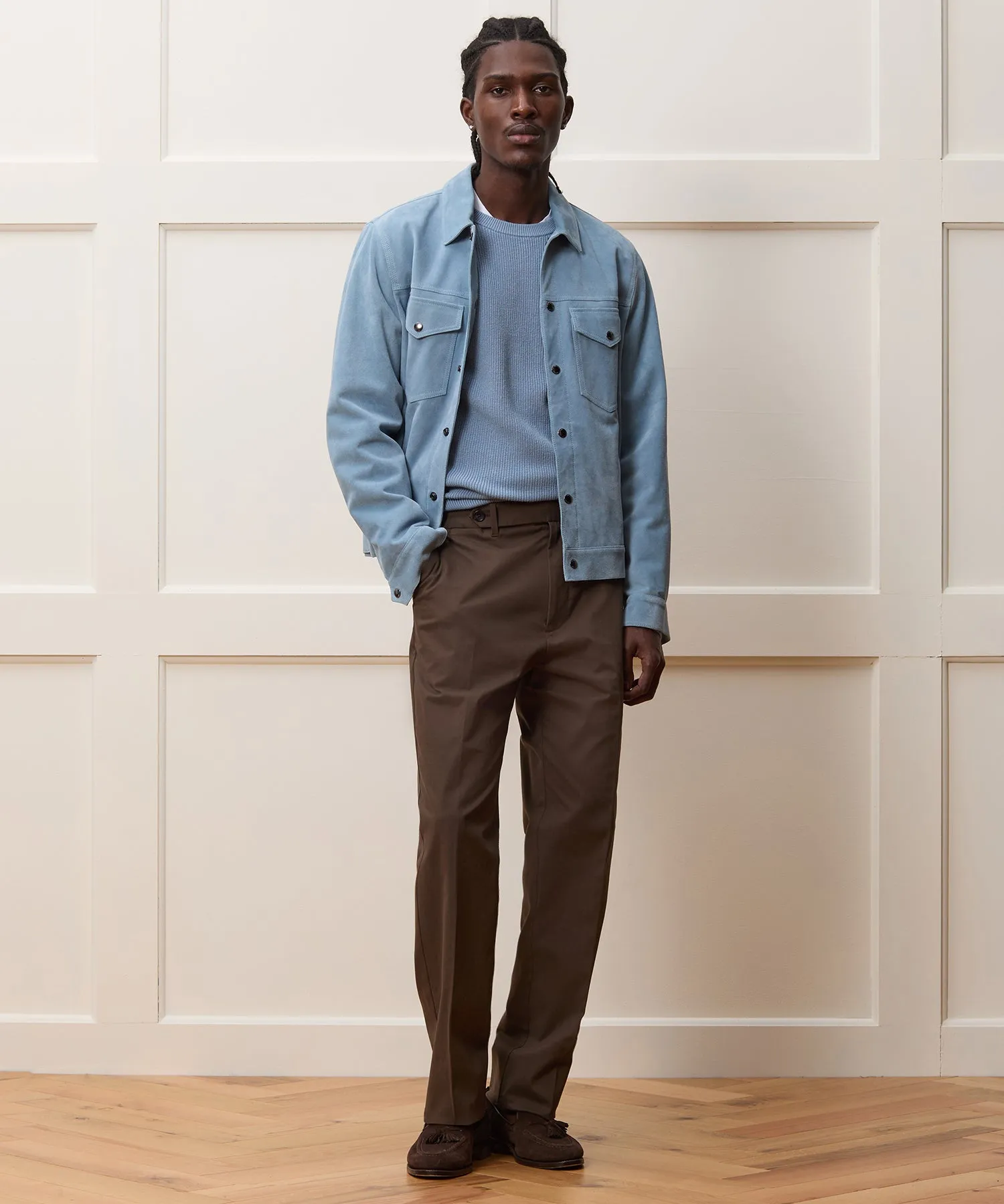 Italian Suede Snap Dylan Jacket