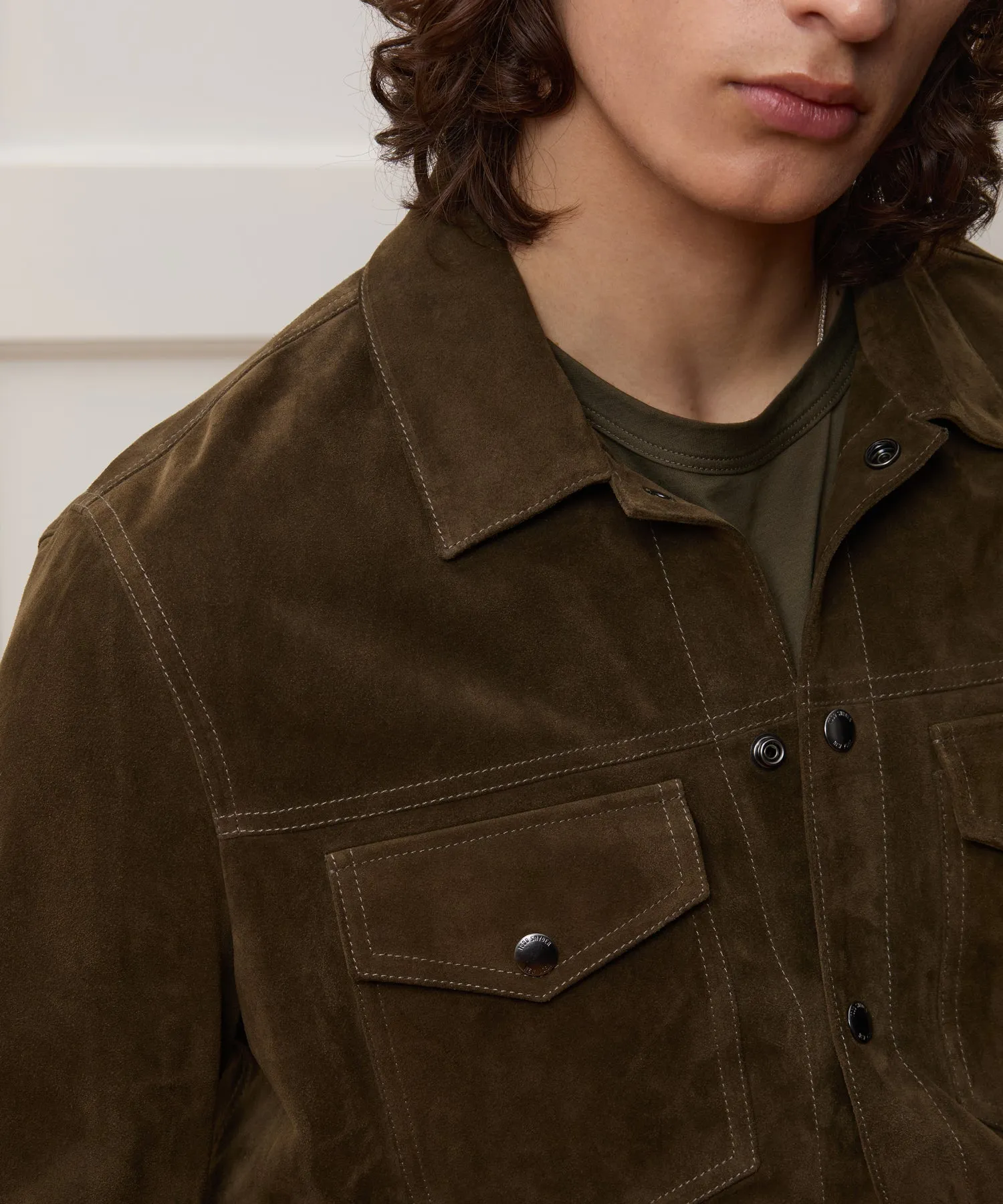 Italian Suede Snap Dylan Jacket