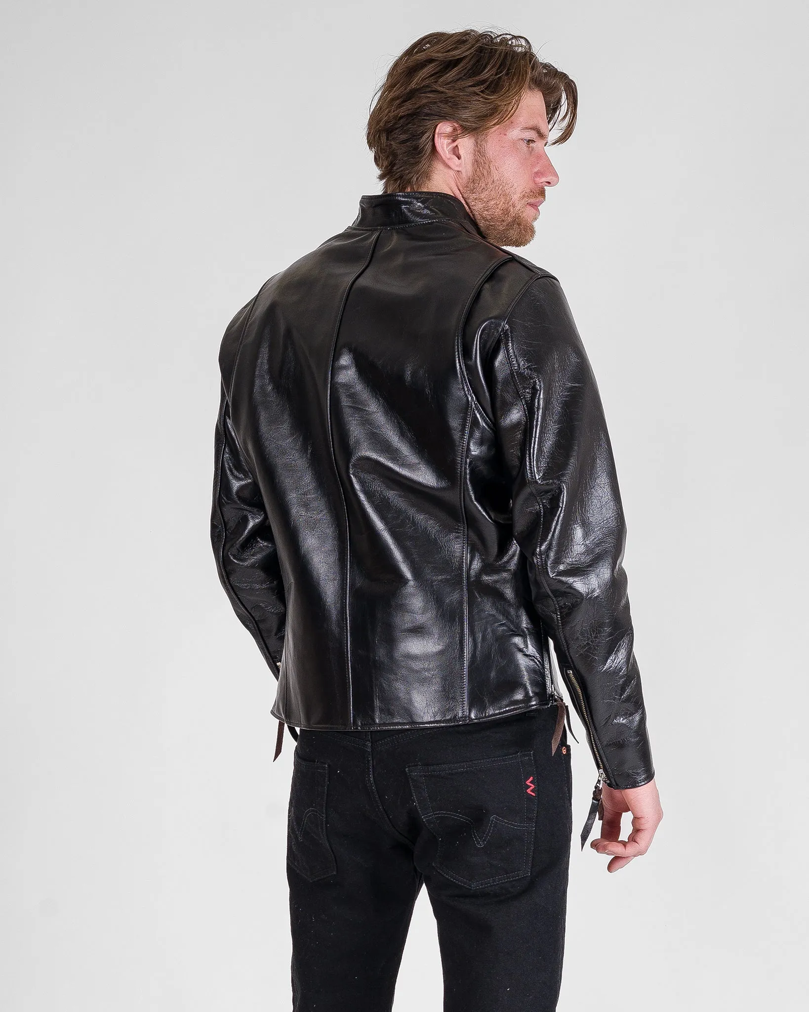 Japanese Horsehide Rider’s Jacket - Black (Tea-Core Dyed)