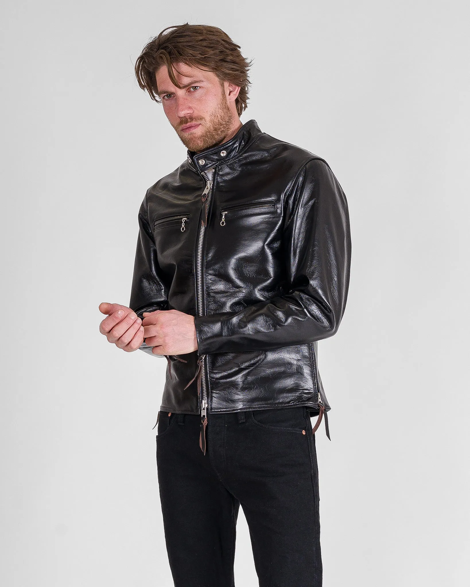 Japanese Horsehide Rider’s Jacket - Black (Tea-Core Dyed)