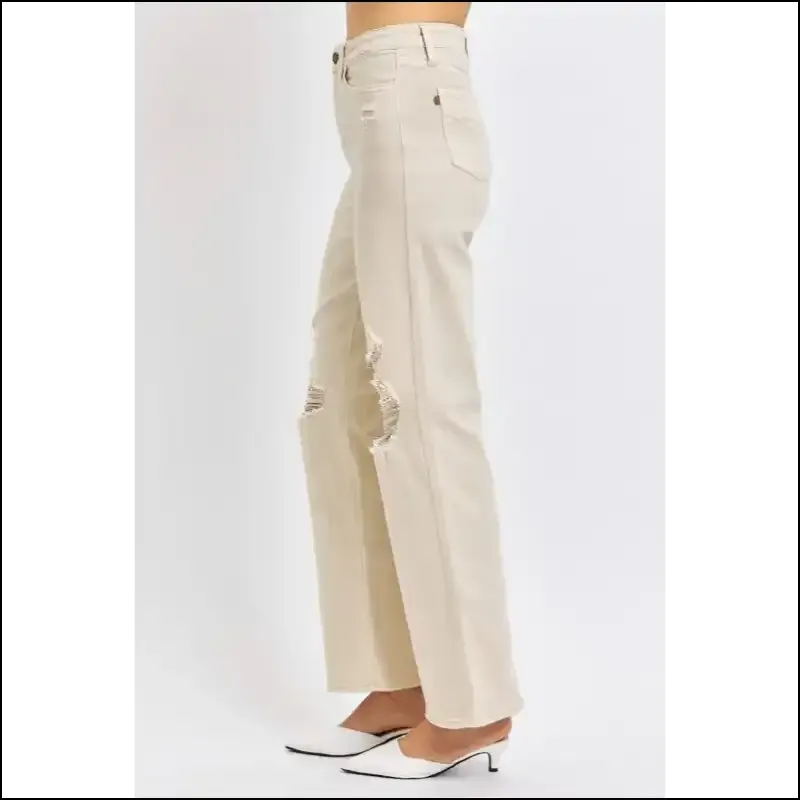 Jeans so Fabulous, they Deserve their Own Instagram Account! 😎💥 High Waist Distressed Wide Leg Delight!