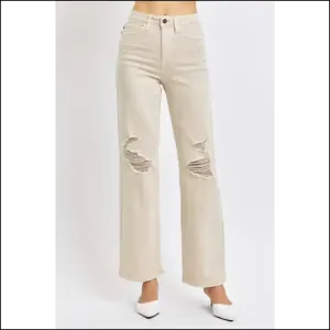 Jeans so Fabulous, they Deserve their Own Instagram Account! 😎💥 High Waist Distressed Wide Leg Delight!