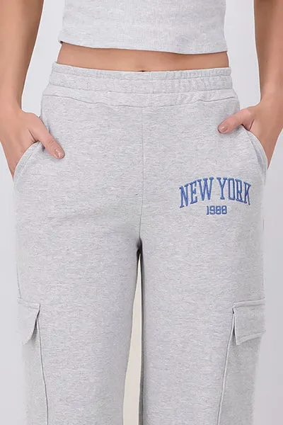 Jogger cargo estampado New York