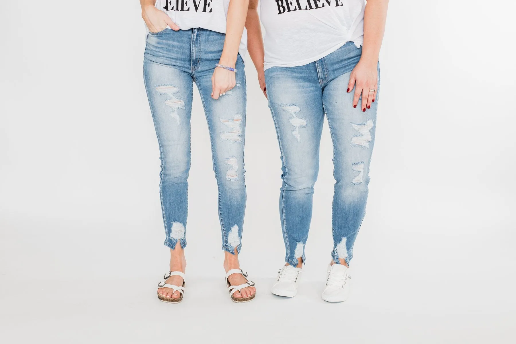 KanCan Distressed Skinny Jeans- Tiffany Wash