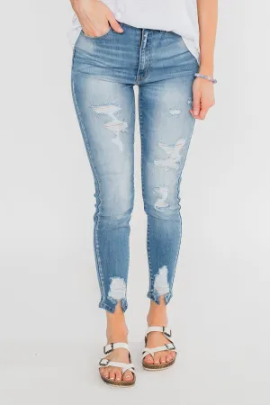 KanCan Distressed Skinny Jeans- Tiffany Wash