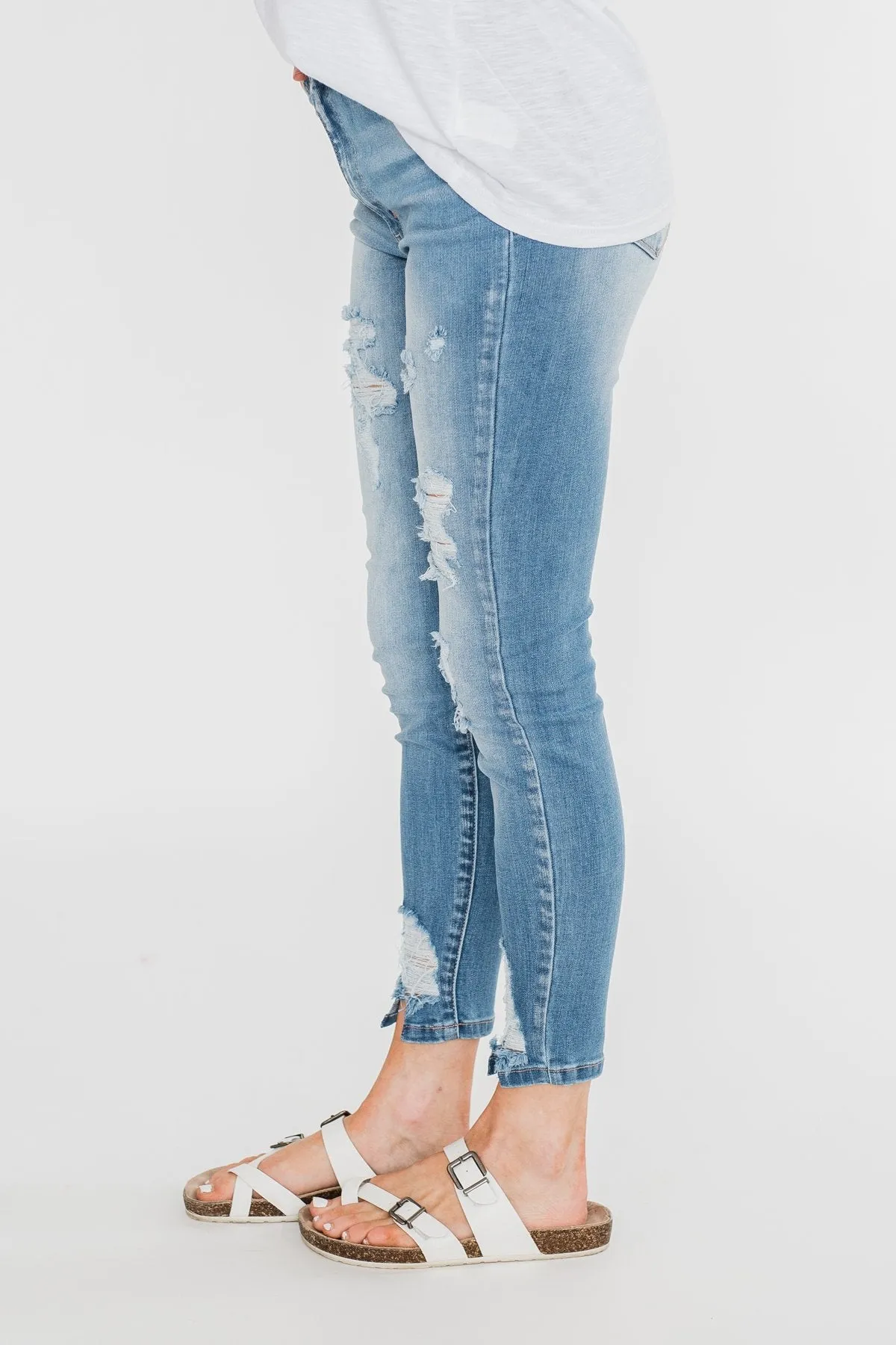 KanCan Distressed Skinny Jeans- Tiffany Wash