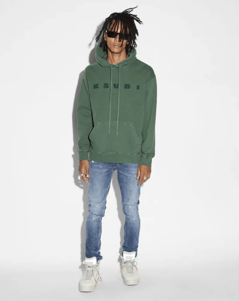 KSUBI Buy Blocked Biggie Hoodie - Emerald