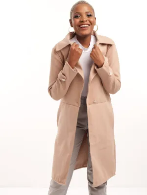 Ladies Melton Unlined Jacket - Caramel