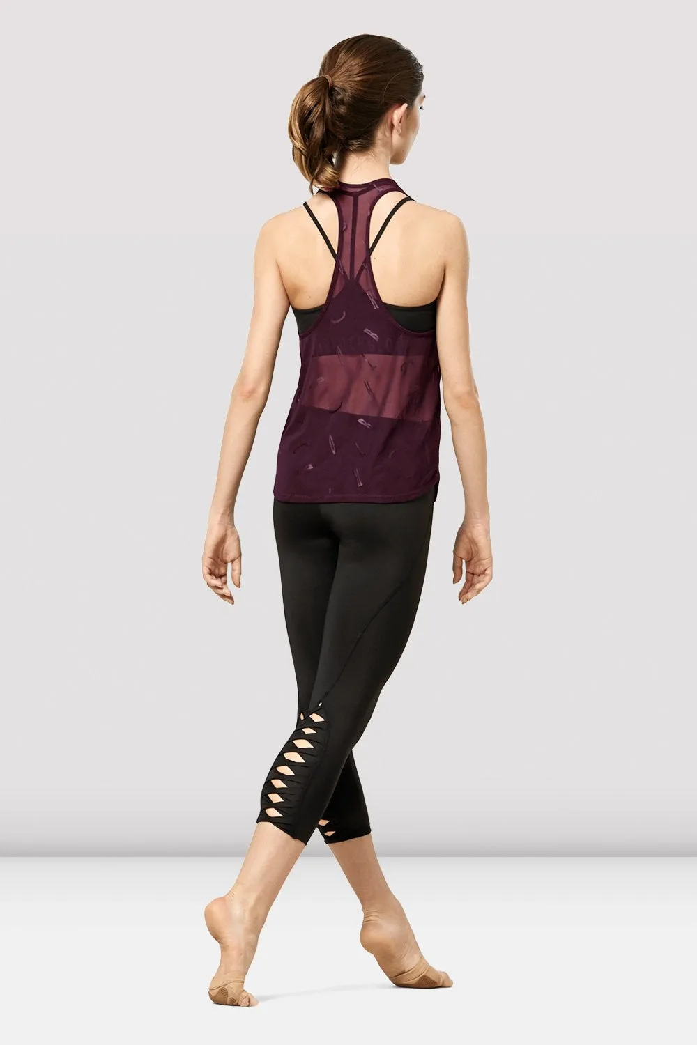 Ladies Tulia Bloch Logo Mesh Racerback Tank