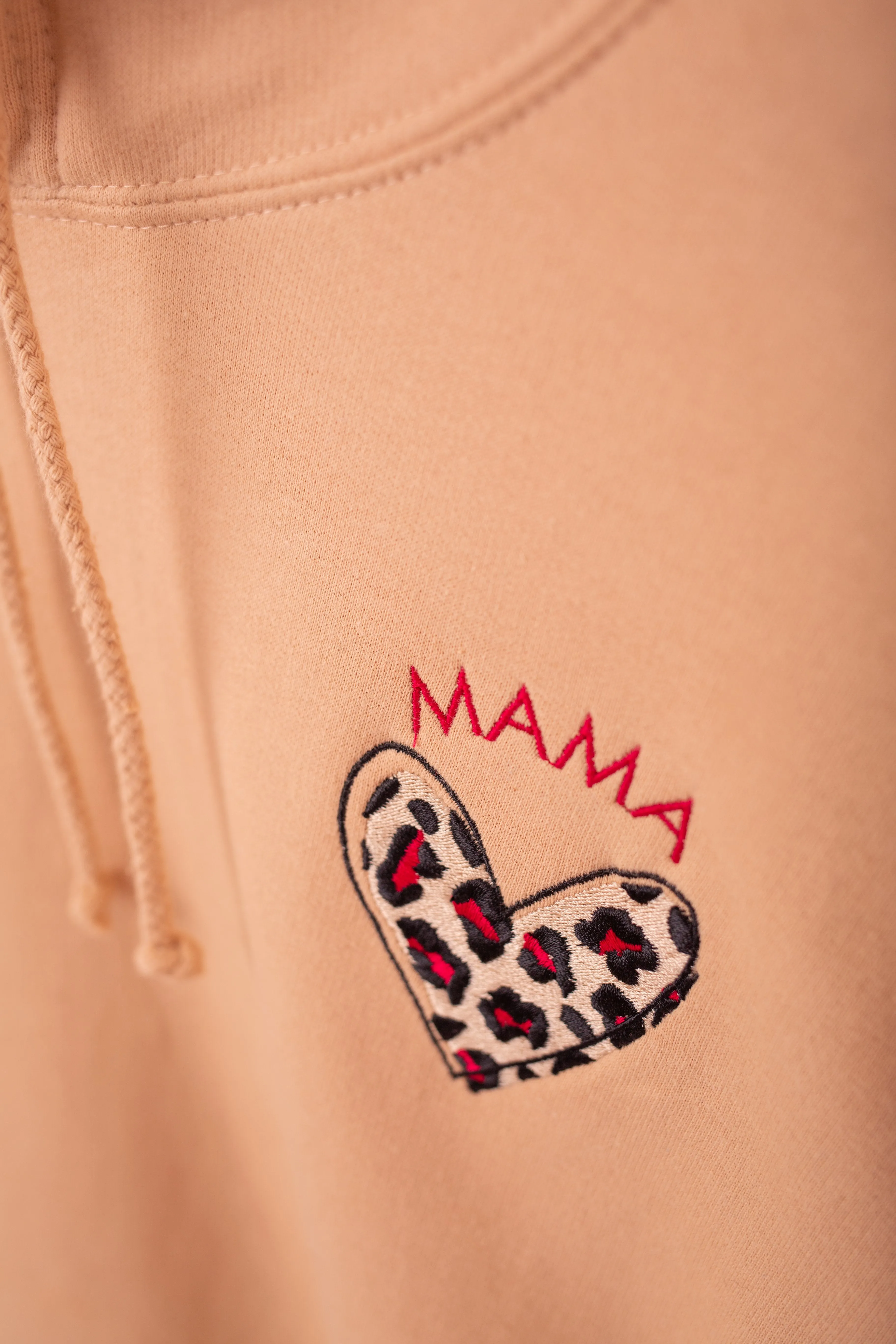 Leopard Print Heart Regular Style Hoodie available in Grey, Pink, Baby Blue, Nude, Black and Navy