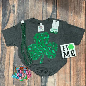 Leopard Shamrock Tee