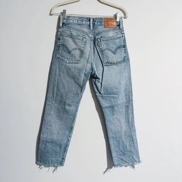 Levi’s - Wedgie Style Light Wash Distressed Jeans