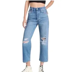 Levi’s Women's Distressed Button Fly Ribcage Straight Ankle‎ Jeans Size 24