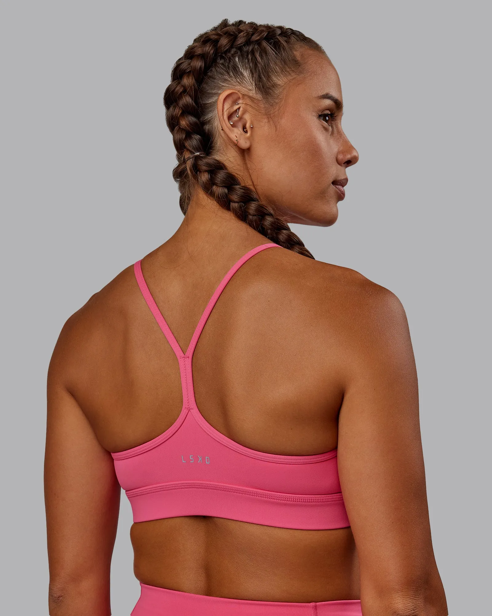 Lift High Neck Sports Bra - Hot Pink