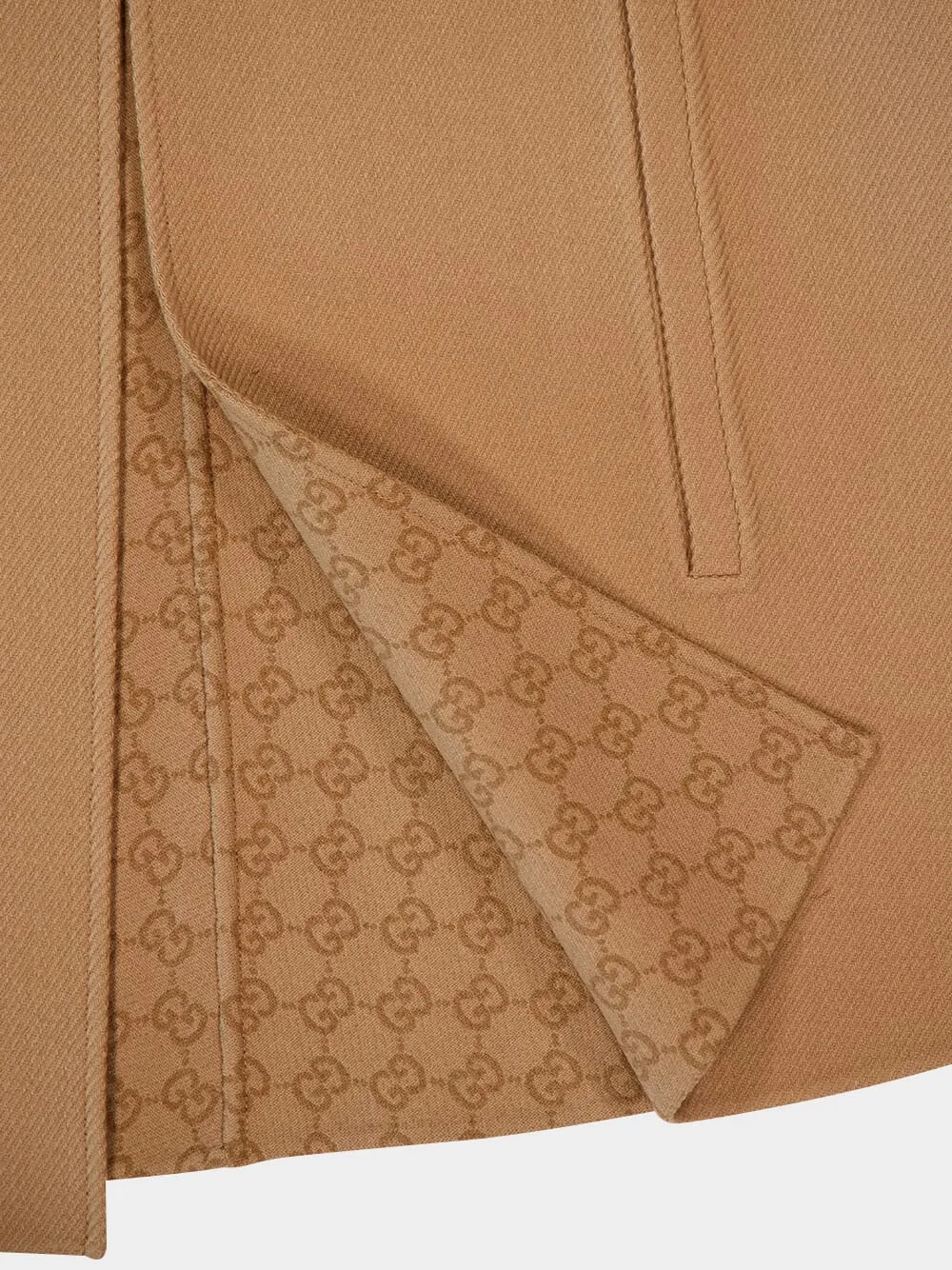 Light Brown Wool Cashmere Cape