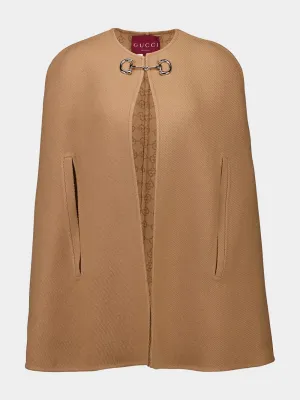 Light Brown Wool Cashmere Cape