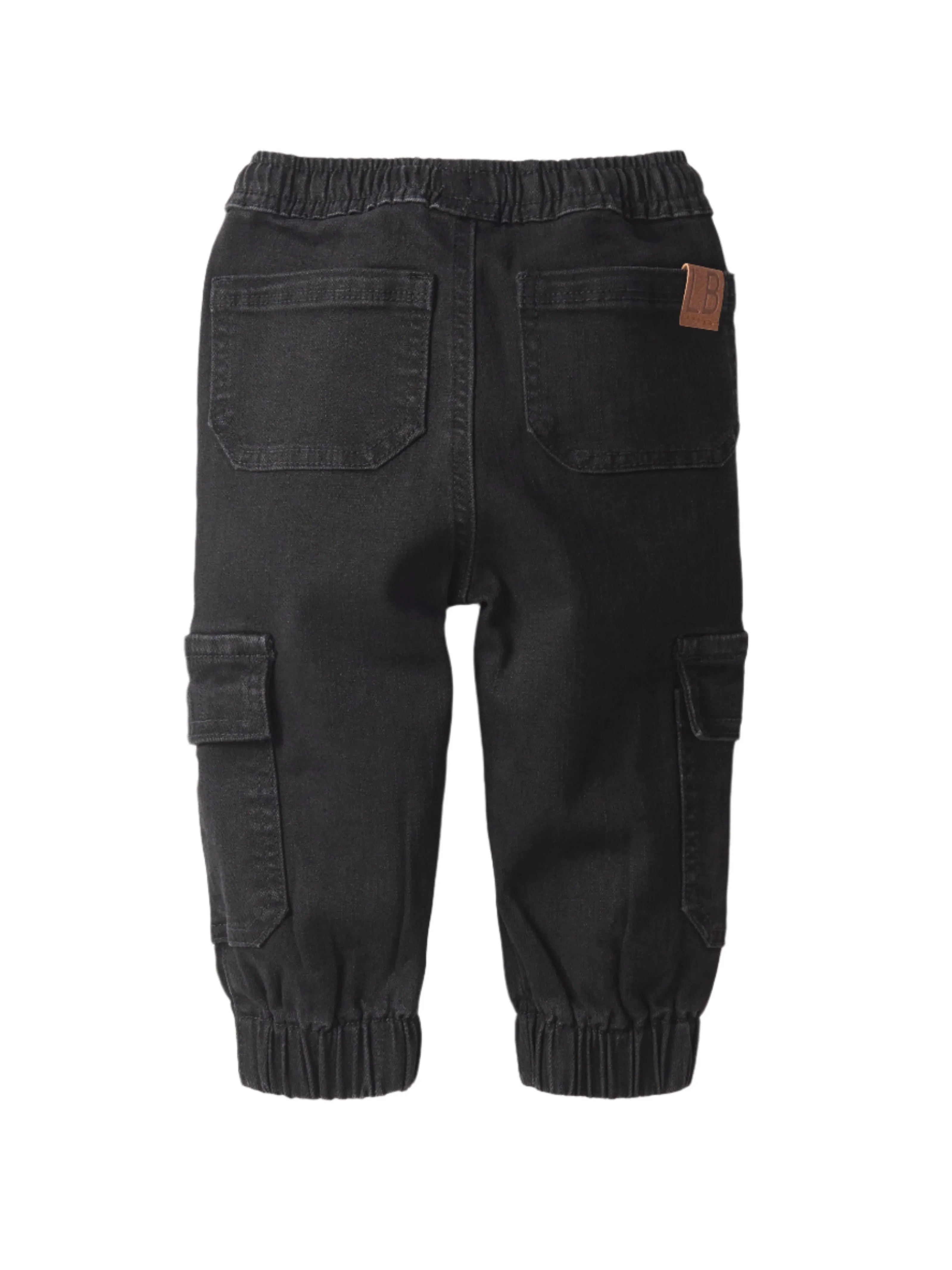 Little Bipsy Cargo Denim Jogger - Black Wash