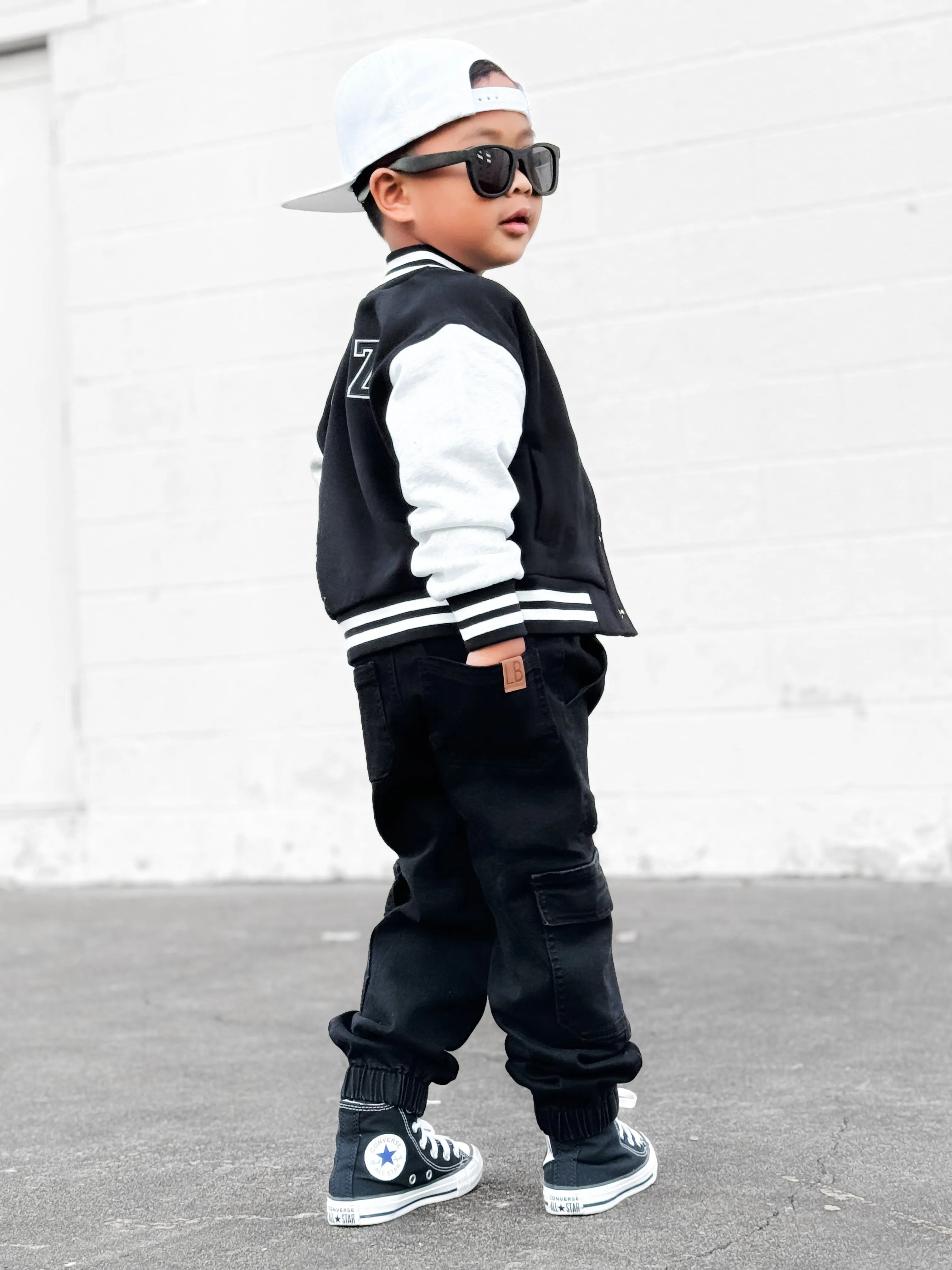 Little Bipsy Cargo Denim Jogger - Black Wash