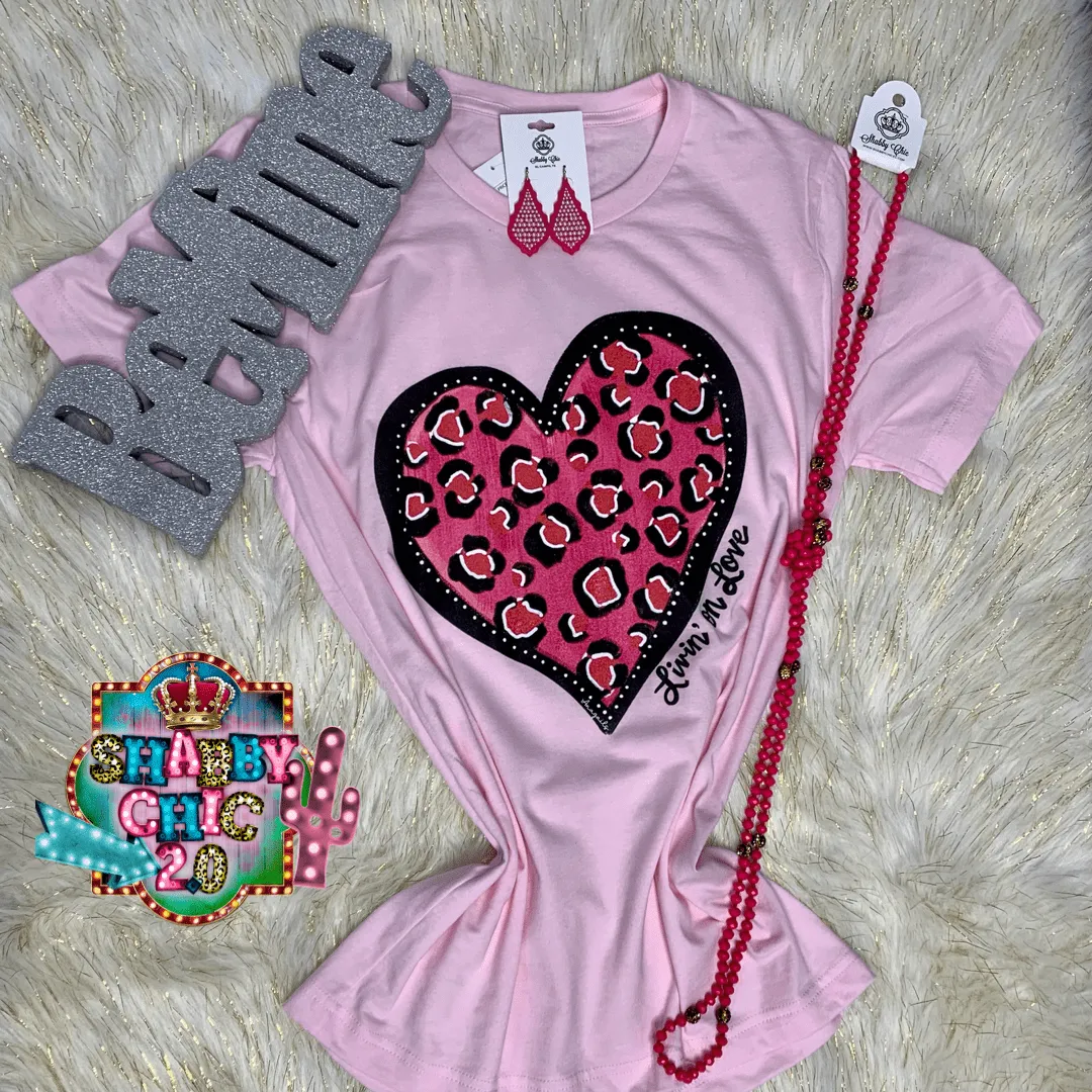 Livin on Love Tee - Light Pink