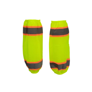 LMGO-CE ANSI Class E Lime Mesh/Orange Contrast Reflective Leggings/Gaiters With Adjustable Velcro Closures