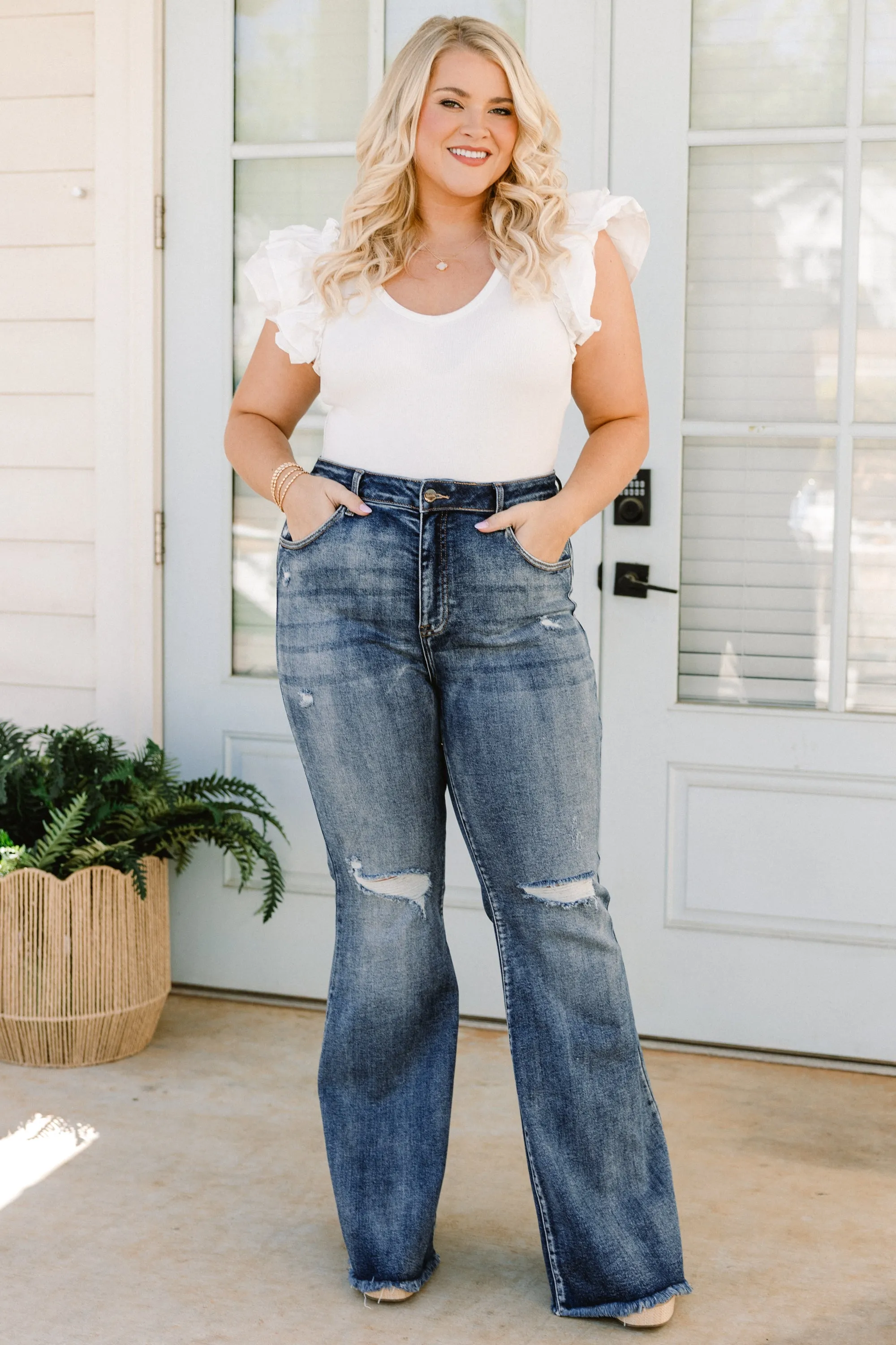 Love You Long Time Jeans, Dark Wash