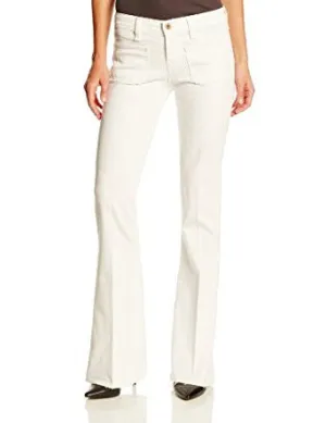 Lucky Brand Womens White Distressed Charlotte Kick Flare Jeans Size 26
