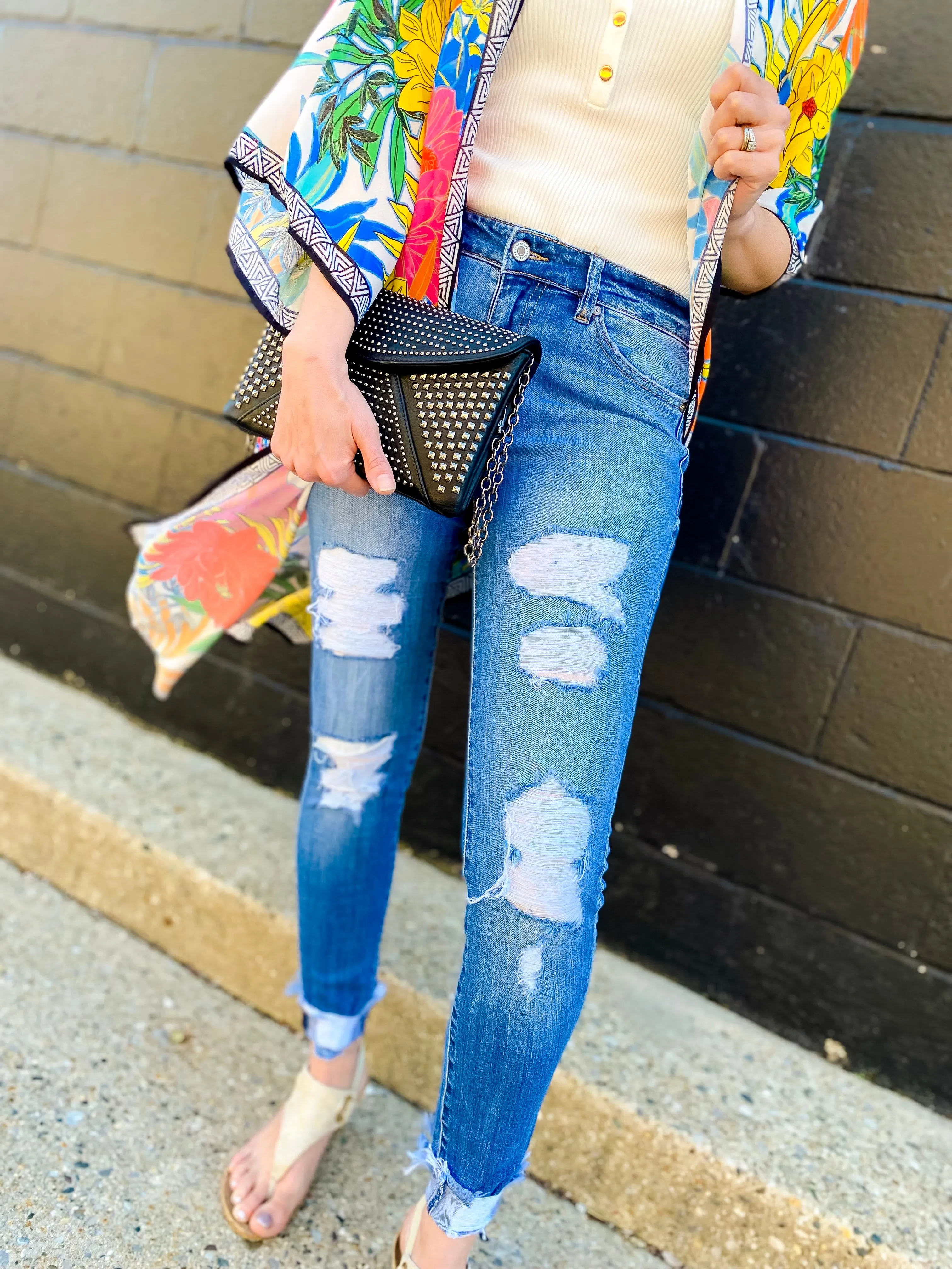 Lucy Mid Rise Super Skinny Jeans