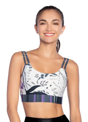 Maaji Bound Botany Ivory 4 Way Reversible Medium Impact Sports Bra
