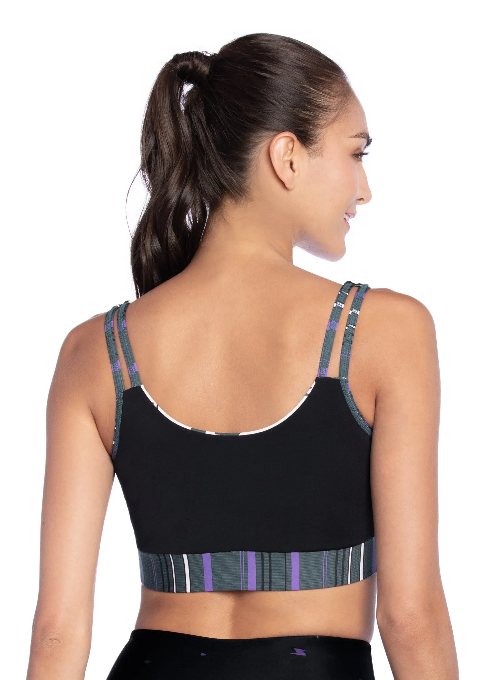 Maaji Bound Botany Ivory 4 Way Reversible Medium Impact Sports Bra