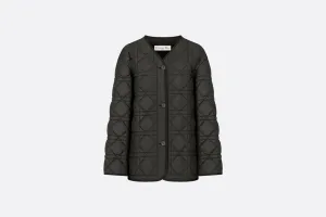 Macrocannage Peacot • Black Quilted Technical Taffeta