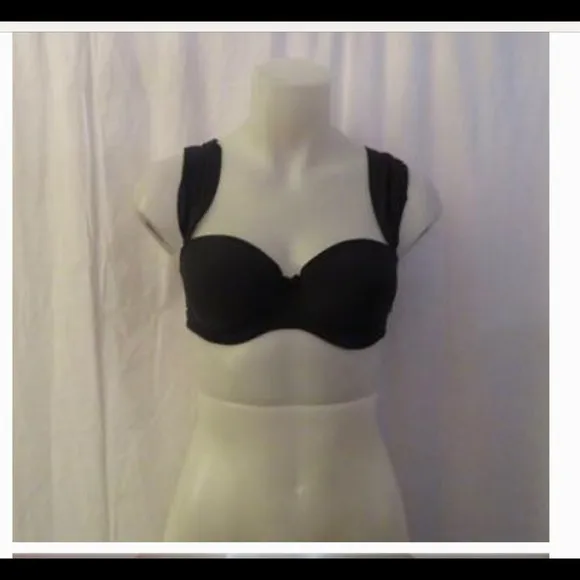 Marie Jo L’Aventure “Daniel” Bra 2 way 36/B. Navy Blue Sexy Cut Thick Straps NWT