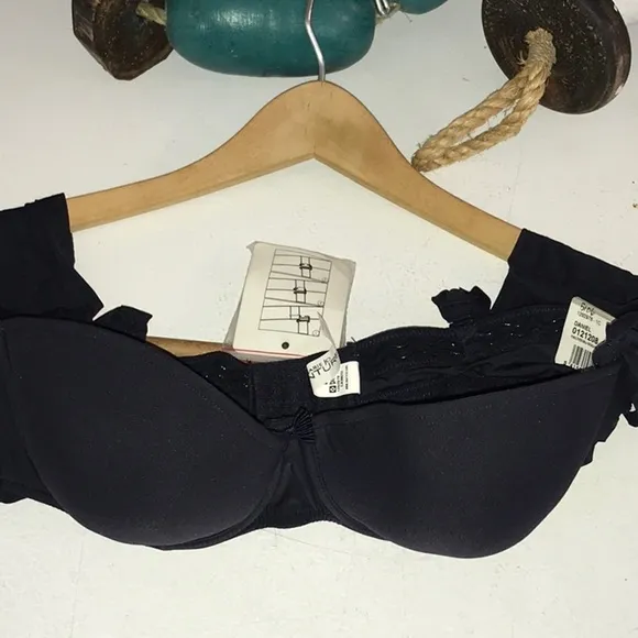 Marie Jo L’Aventure “Daniel” Bra 2 way 36/B. Navy Blue Sexy Cut Thick Straps NWT
