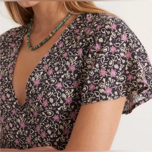 Marine Layer Emlyn Midi Dress in Floral Block Print