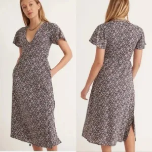 Marine Layer Emlyn Midi Dress in Floral Block Print