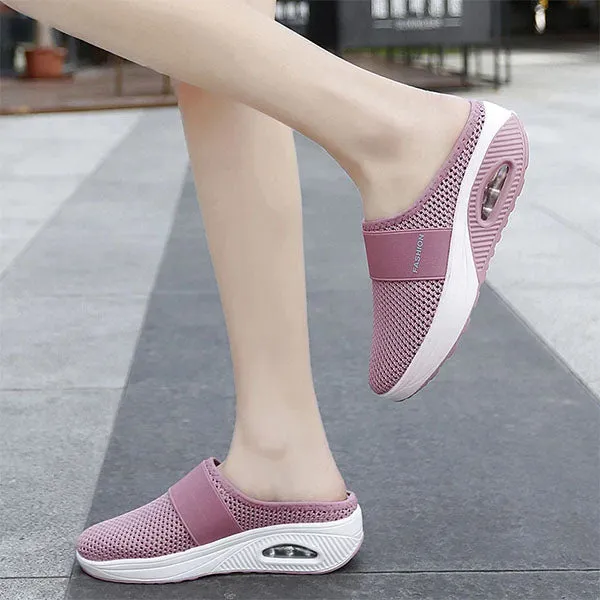 Mauve Slip-On Clogs | Breathable Mesh | Lightweight Comfort