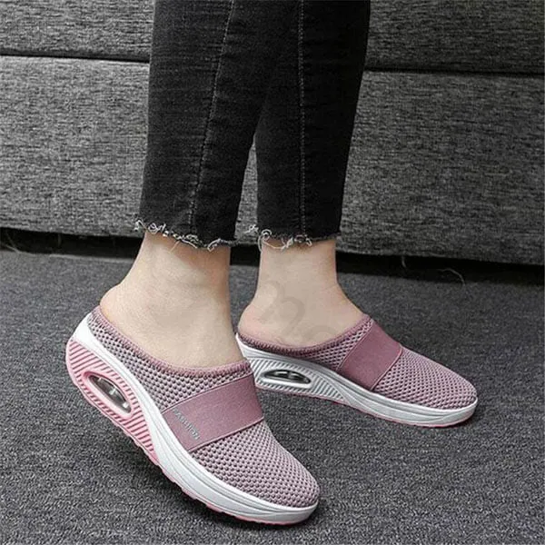 Mauve Slip-On Clogs | Breathable Mesh | Lightweight Comfort