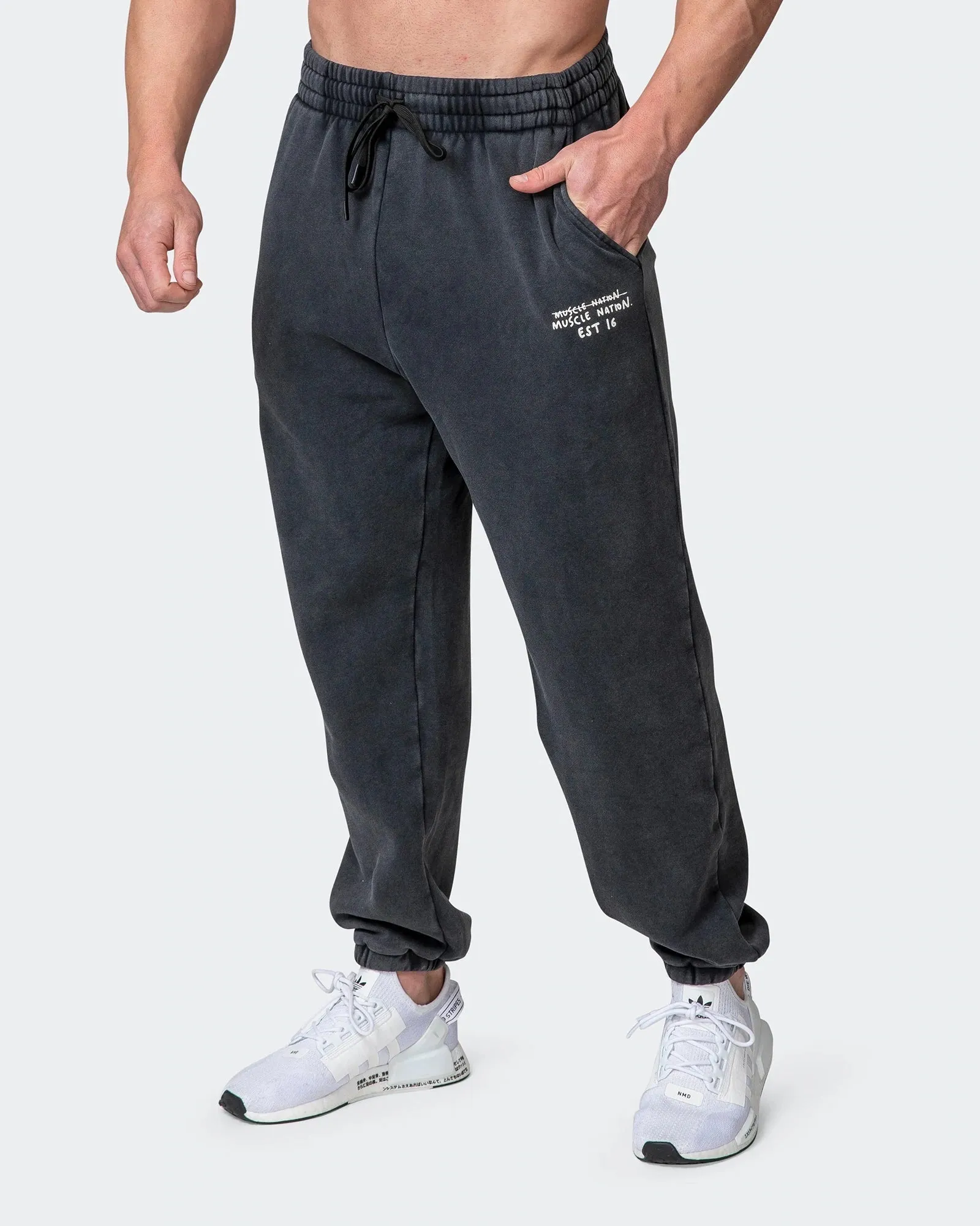 MENS MN CLUB VINTAGE TRACKIES Washed Black