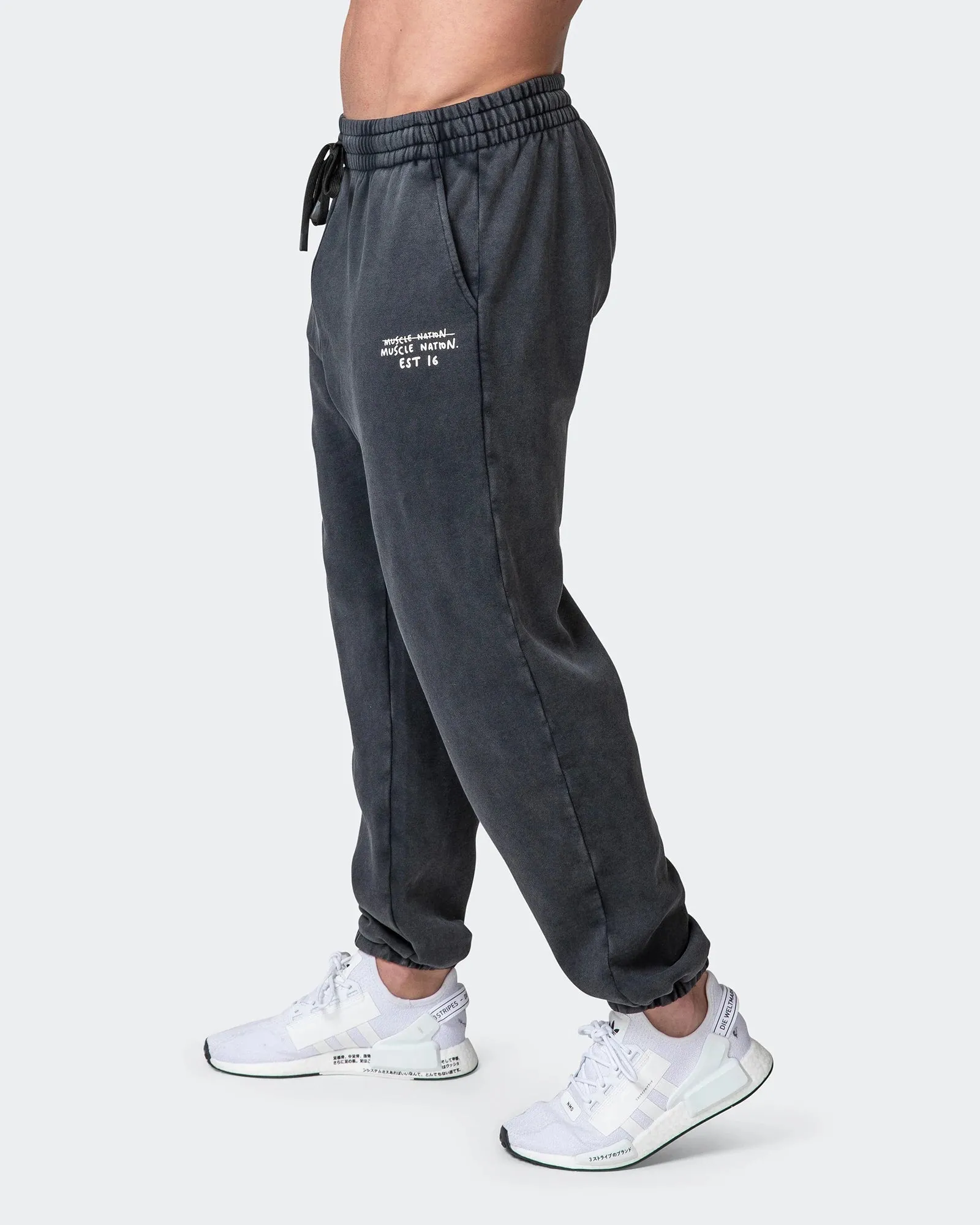 MENS MN CLUB VINTAGE TRACKIES Washed Black