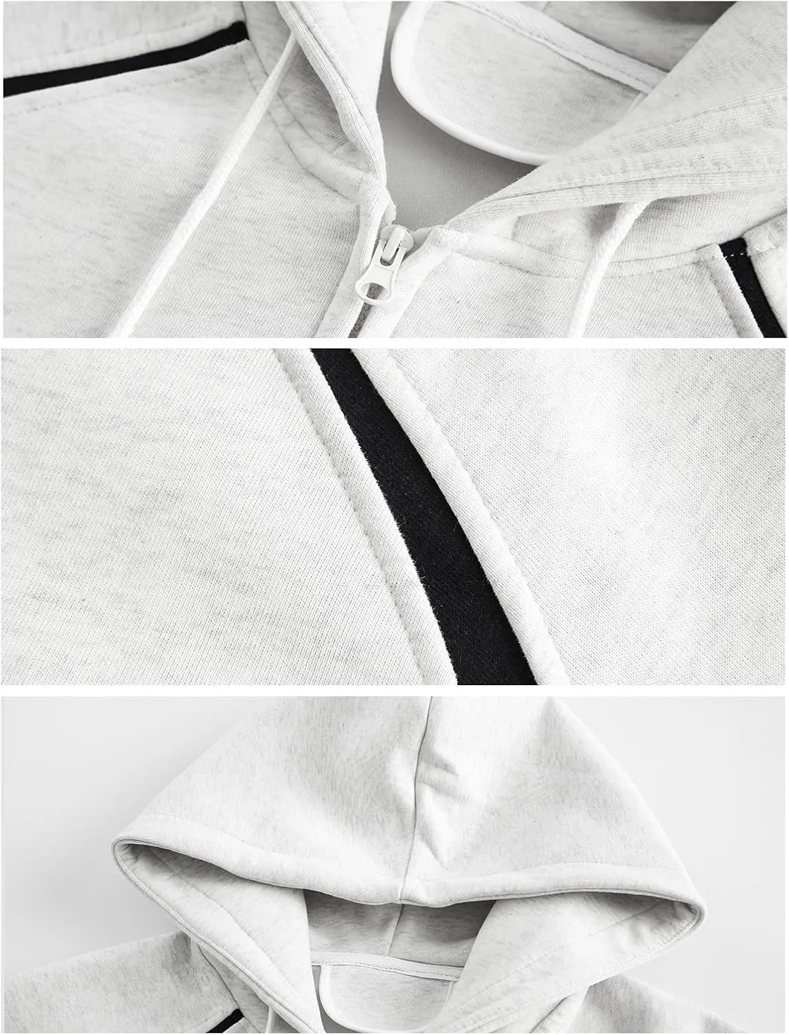 Men's Oversized Zip Up Hoodies Unisex Y2K Aesthetic Drawstring Long Sleeve Pullover Sweatshirt